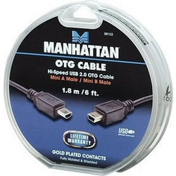 Manhattan 391122 Καλώδιο USB-A Mini Male 2.0 to USB-B Mini Male 1.8m Black