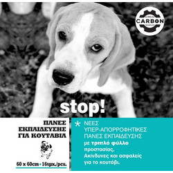 Pet Camelot Επιδαπέδιες Πάνες Σκύλου με Ενεργό Άνθρακα 60x60cm 16τμχ