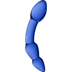 Shots Chrystalino Superior Διπλό Dildo 18cm Μπλε