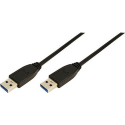 LogiLink CU0038 Καλώδιο USB-A Male 2.0 to USB-A Male 1m Black