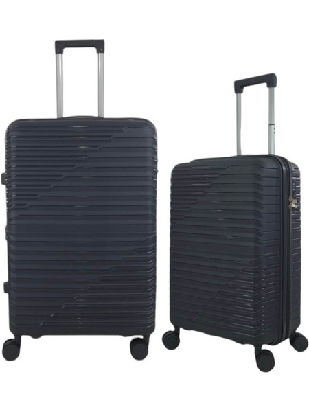 Playbags Collection 1206 Σετ Βαλίτσες 2τμχ Καμπίνας & Μεσαία Ανθρακί