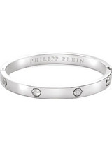 Philipp Plein Γυναικείο Βραχιόλι Βέργα από Ατσάλι Ασημί PJ1EA34BM