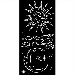 Stamperia Στένσιλ Σχέδια Sun & Moon 12x25cm KSTDL112