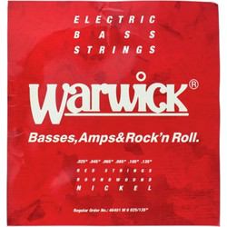 Warwick Red String Σετ 4 Χορδές Ηλεκτρικού Μπάσου Nickel Plated Steel 25-135" Medium Tension