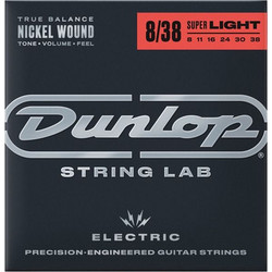 Dunlop DEN0838 Σετ 6 Χορδές Ηλεκτρικής Κιθάρας Nickel Plated Steel 8-38" Extra Light Tension