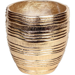 Keskor Κασπώ Καλάθι Εσωτερικού Χώρου Fiberglass Χρυσό 24x25cm 44601-2