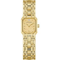 Bulova Goddess of Time Γυναικείο Ρολόι με Χρυσό Μεταλλικό Μπρασελέ 97P184