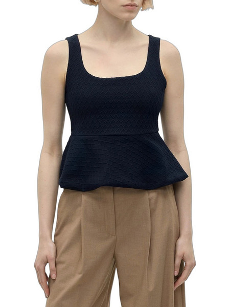 Hugo Boss Γυναικείο Καλοκαιρινό Crop Top Navy Μπλε 50563119-420