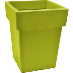 Et-Plast Γλάστρα Εξωτερικού Χώρου Τετράγωνη Πλαστική Λαδί 27x27x34cm 02.014.35303