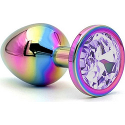 Guilty Toys Rainbow Small Πρωκτική Σφήνα Diamond Plug 7cm Μωβ