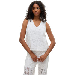 Vero Moda Γυναικείο Καλοκαιρινό Top Βαμβακερό Λευκό 10330053