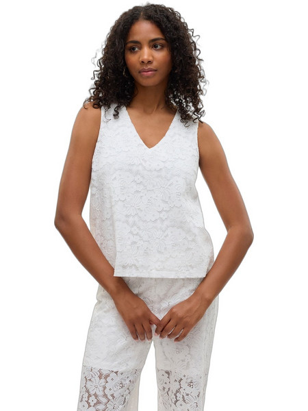 Vero Moda Γυναικείο Καλοκαιρινό Top Βαμβακερό Λευκό 10330053