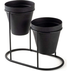 Aberto Design Κασπώ Μεταλλικό με Βάση Μαύρο 19x10x16cm 247HFM1159