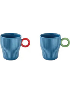 Easy Life Twist & Match Blue Σετ Φλιτζάνια Espresso & Ελληνικού Καφέ Πορσελάνης Μπλε 90ml 2τμχ