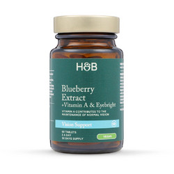 Holland & Barrett Blueberry Extract Vitamin A & Eyebright 60 Ταμπλέτες