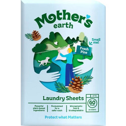EcoLiving Mother's Earth Fresh Pine Απορρυπαντικό Πλυντηρίου σε Φύλλα Οικολογικό 60 Πλύσεις