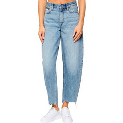 Calvin Klein Ψηλόμεσο Γυναικείο Τζιν Παντελόνι Barrel Εφαρμογή Μπλε LV047H743G