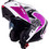Pilot Spyder F-Line Black Pink White Κράνος Μηχανής Flip-Up 1550gr