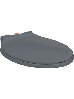 vidaXL Καπάκι Λεκάνης Οβάλ Πλαστικό Soft Close Γκρι 145817