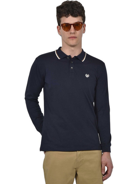 Berto Lucci Ανδρική Μπλούζα Polo Μακρυμάνικη Navy Μπλε 07262-26010-5025