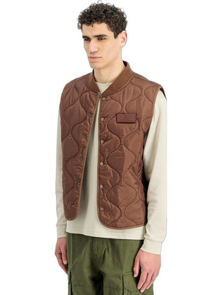 Alpha Αμάνικο Ανδρικό Μπουφάν Puffer Καφέ 266107-204