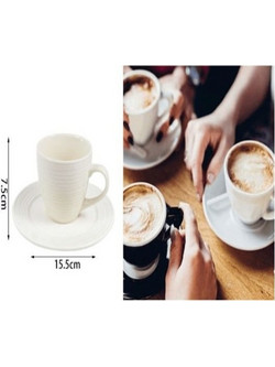 Σετ Φλιτζάνια Espresso Lungo Ελληνικού Καφέ & Τσαγιού Πορσελάνης Λευκά 220ml 6τμχ SDS-25722-TS