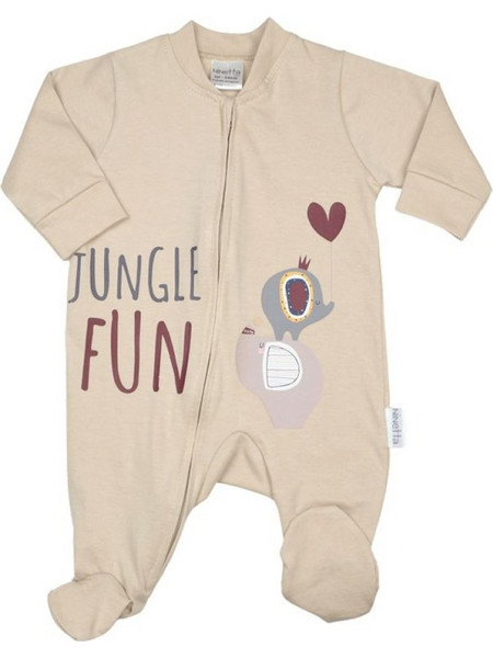 Ninetta Bebe Jungle Fun Φορμάκι Μακρυμάνικo Μπεζ