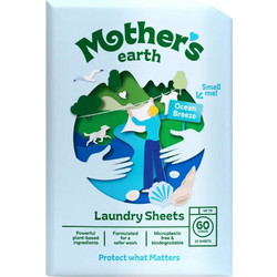 EcoLiving Mother's Earth Ocean Breeze Απορρυπαντικό Πλυντηρίου σε Φύλλα Οικολογικό 60 Πλύσεις