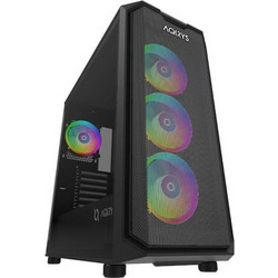 Aqirys Wezen Pro Black Gaming Midi Tower Κουτί Υπολογιστή RGB με Πλαϊνό Παράθυρο
