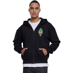 Urban Classics Santa Monica Heavy Oversize Ανδρική Ζακέτα Φούτερ με Κουκούλα και Φερμουάρ Μαύρη