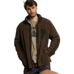 Admas Ανδρική Ζακέτα Fleece με Φερμουάρ Καφέ 67428-158