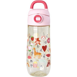 Rice ABC Παιδικό Παγούρι Πλαστικό Ροζ 550ml
