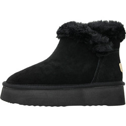 Gianna Kazakou Thammel Γυναικεία Μποτάκια Suede Μαύρα με Γούνα AN8531.2605.K