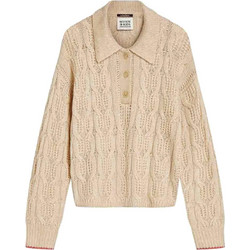 Scotch & Soda Γυναικεία Πλεκτή Μπλούζα με Γιακά Μπεζ U9B01777T