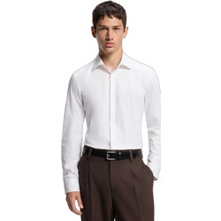 Hugo Ανδρικό Πουκάμισο Βαμβακερό Μακρυμάνικο Slim Fit Λευκό 50570768-199