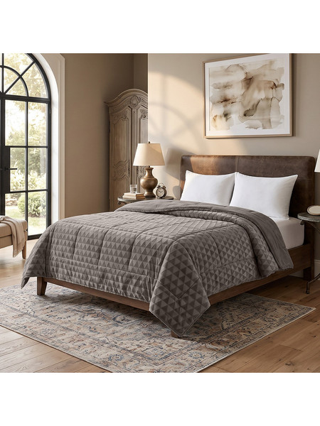 Beauty Home Κουβερτοπάπλωμα King Size 240x260 Art 12703 Μόκα