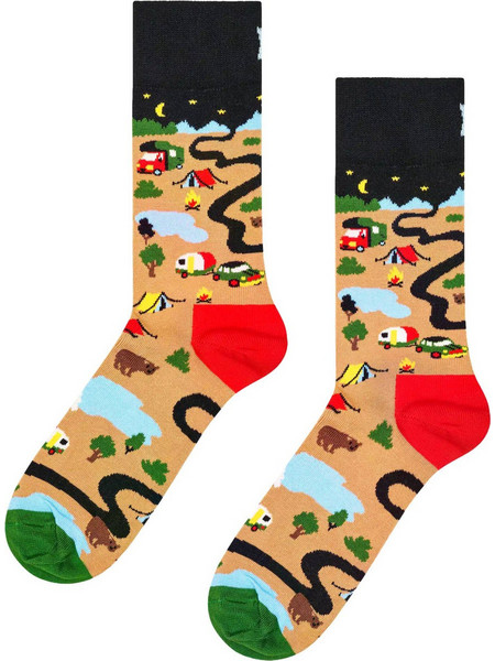 Happy Socks Camping Ανδρικές Κάλτσες Ψηλές με Σχέδια Πολύχρωμες P006390-2189