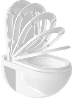 Stewe Home Καπάκι Λεκάνης D-Shape Πλαστικό Soft Close Λευκό STE-015438-P15438