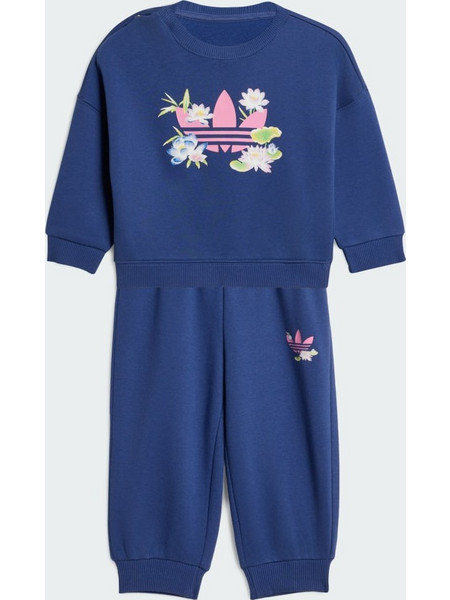 Adidas Flowers Βρεφικό Σετ Φόρμας Χειμωνιάτικο Navy Μπλε LI4267