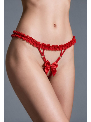 Milena By Paris Γυναικείο Sexy String Αυτοκινήτου Κόκκινο 6975