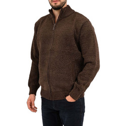 Lexton AW26 Ανδρική Ζακέτα Πλεκτή με Κουκούλα και Φερμουάρ Καφέ 19.38.SINIL
