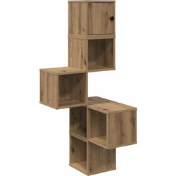 vidaXL Γωνιακή Βιβλιοθήκη Τοίχου 48x48x120cm 8012235