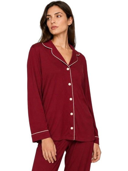 Sweet Dreams Σετ Γυναικείες Πιτζάμες Fine Fleece Μπορντό