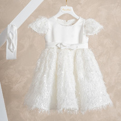 Piccolino Lucia Βαπτιστικό Φόρεμα 2τμχ DR26F62.IVORY