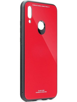 Θήκη Forcell Glass για Huawei P Smart 2019 Back Cover Red