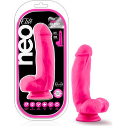 Blush Neo Elite Ρεαλιστικό Dildo με Βεντούζα & Όρχεις 17.7cm Ροζ