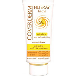 Coverderm Filteray Αντηλιακή Κρέμα Προσώπου Αντιγηραντική με Χρώμα SPF60 Light Beige 50ml