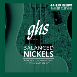 GHS 5M-NB Σετ 4 Χορδές Ηλεκτρικού Μπάσου Pure Nickel 44-130" Medium Tension