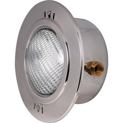 Acqua Source Χωνευτό Φωτιστικό Αλογόνου 300W Σε Θερμό Φως Σε Inox Χρώμα Με Πλαστική Κωνική Φωλιά Για Πισίνα Liner