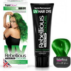 PaintGlow UV Rebellious Neon Green Ημιμόνιμη Βαφή Μαλλιών Χωρίς Αμμωνία 70ml